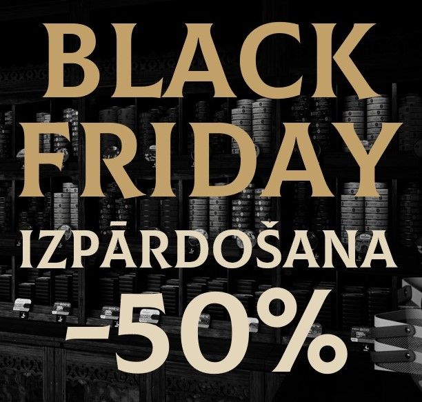 MELNĀ IZPĀRDOŠANA -50%